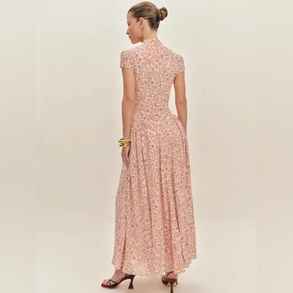 Reformation Maven Dress in Corrine Floral Pink Maxi Dress, 2 4 6 - Picture 5 of 14